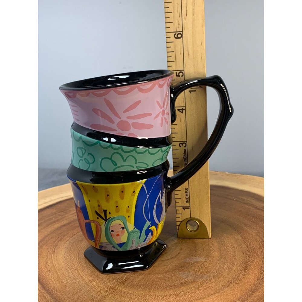 Disney Mary Blair Alice In Wonderland Mad Hatter Stacked Mug 10 Oz Hexagonal Sto - Picture 8 of 11